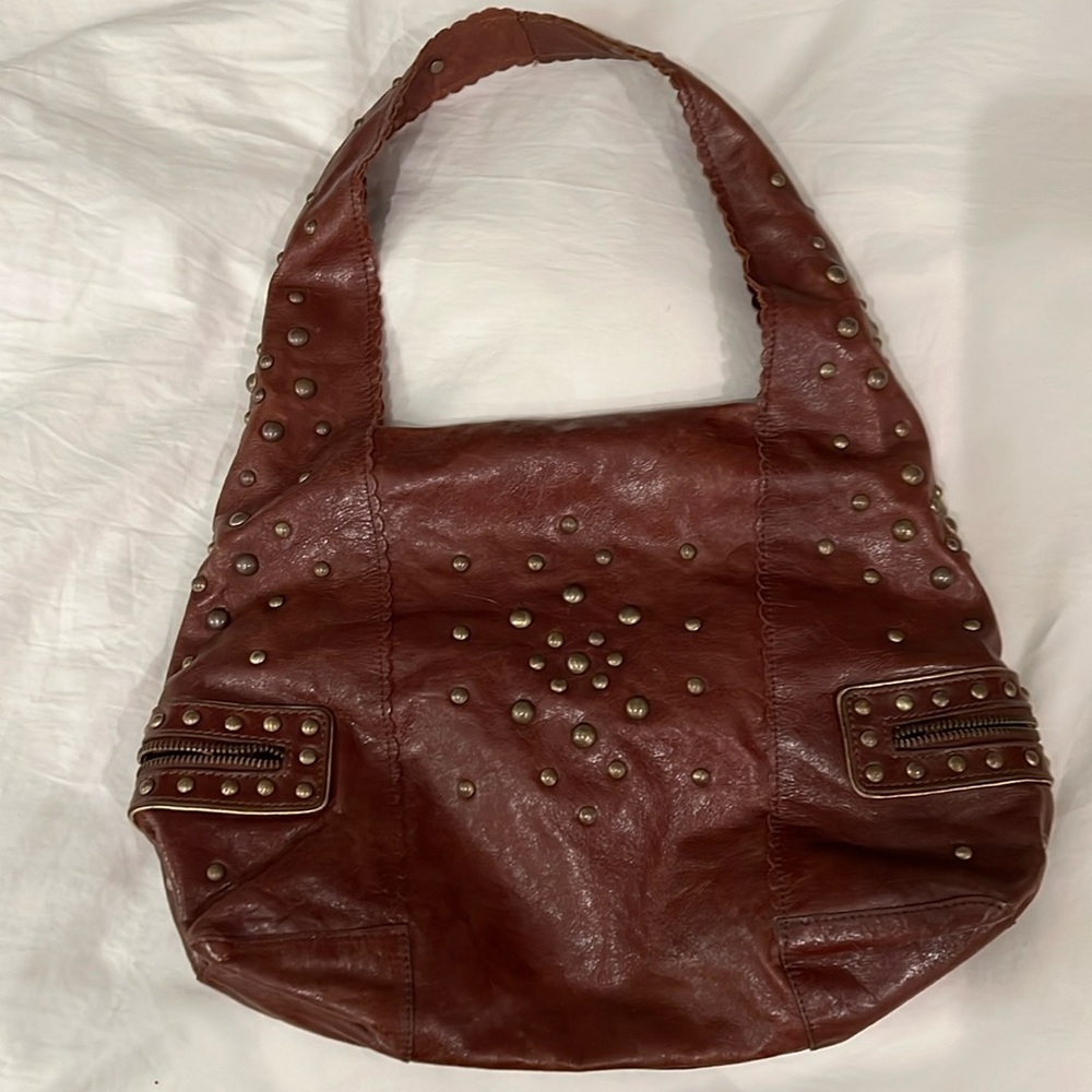 Beaded Leather Purse
